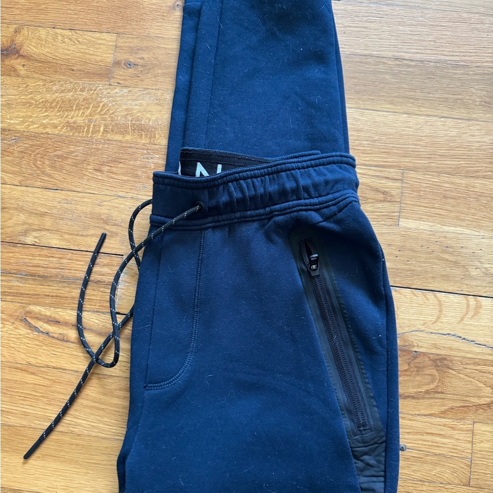 Navy Jogger Pants with Zipper Pocket